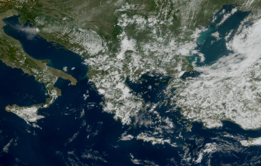 Τελευταία δορυφορική εικόνα νεφοκάλυψης