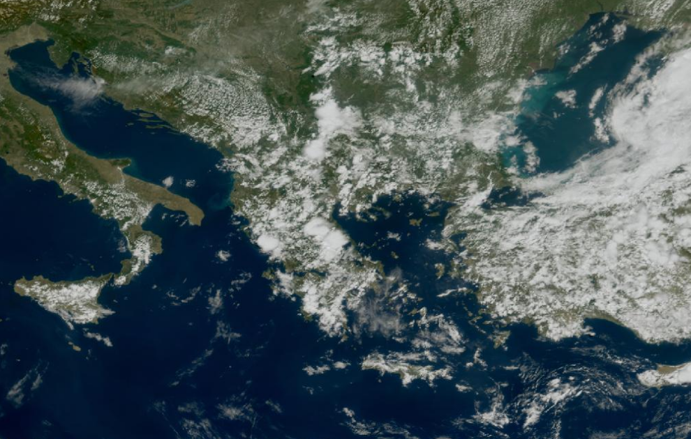 Τελευταία δορυφορική εικόνα νεφοκάλυψης