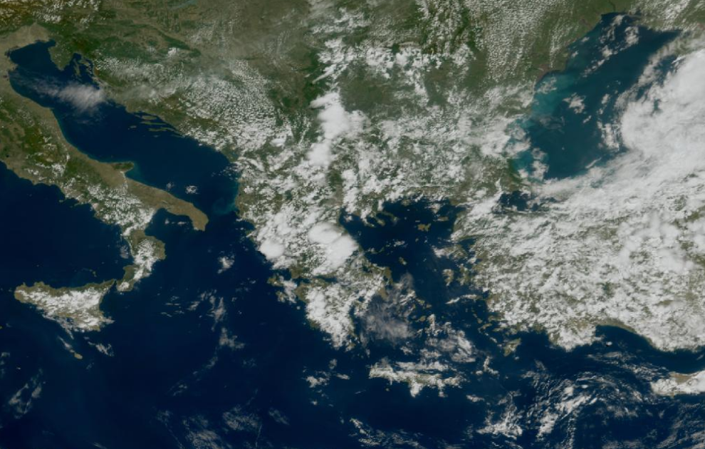 Τελευταία δορυφορική εικόνα νεφοκάλυψης