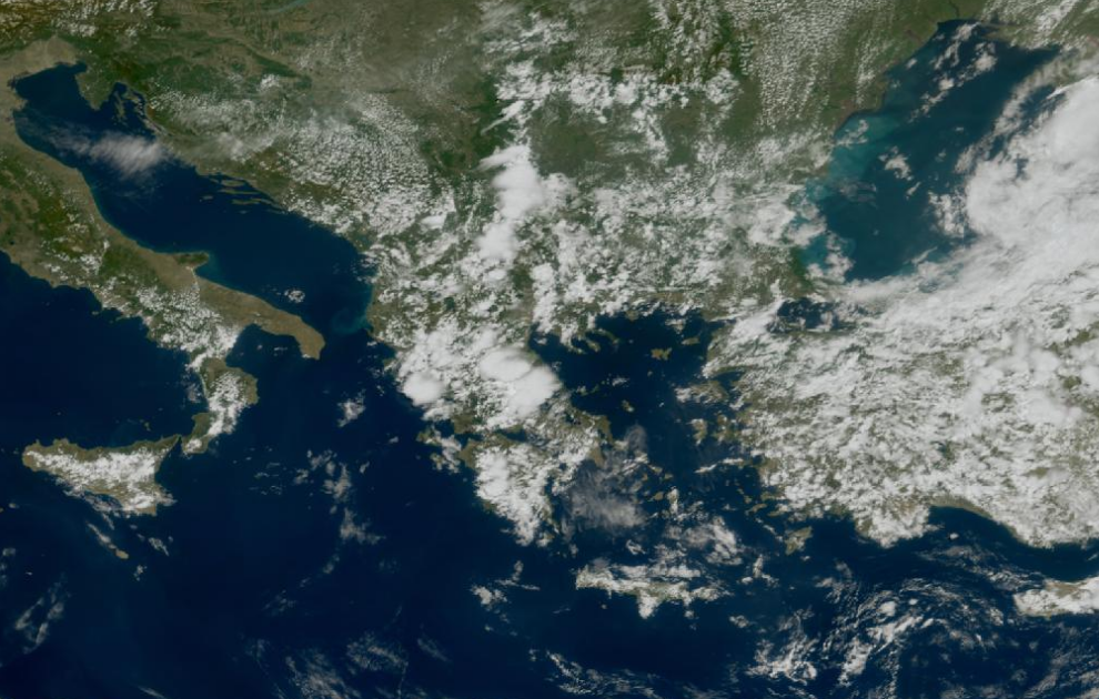 Τελευταία δορυφορική εικόνα νεφοκάλυψης