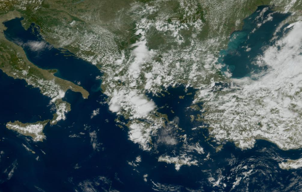 Τελευταία δορυφορική εικόνα νεφοκάλυψης