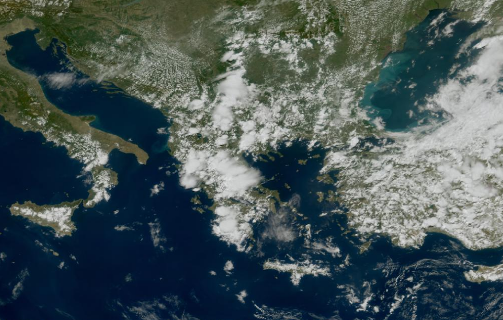 Τελευταία δορυφορική εικόνα νεφοκάλυψης