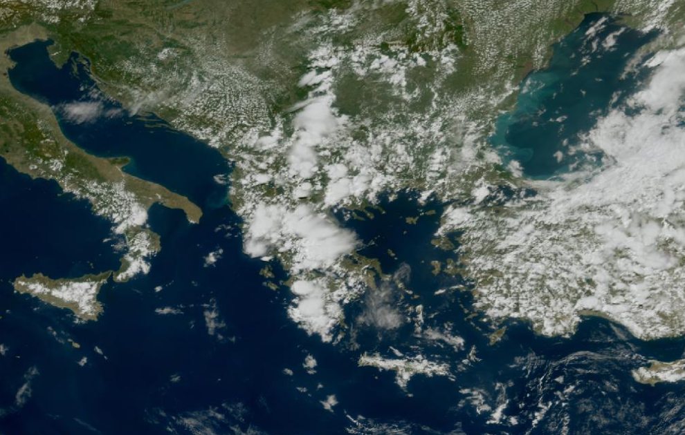 Τελευταία δορυφορική εικόνα νεφοκάλυψης
