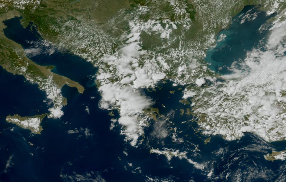 Τελευταία δορυφορική εικόνα νεφοκάλυψης