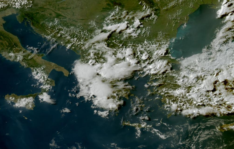 Τελευταία δορυφορική εικόνα νεφοκάλυψης