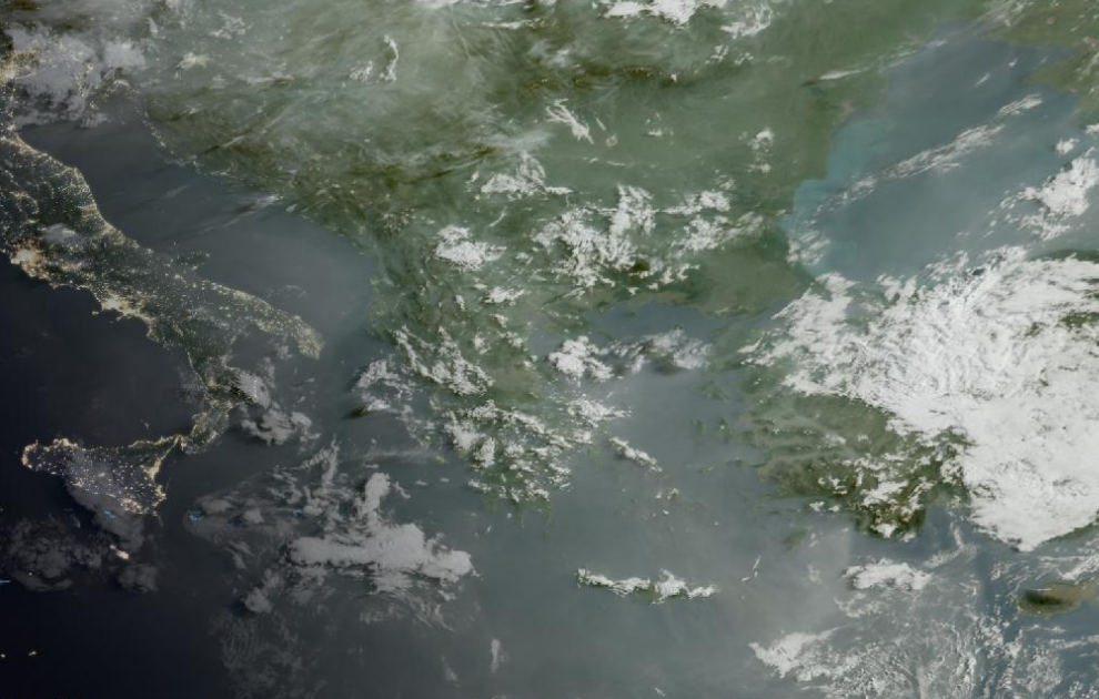 Τελευταία δορυφορική εικόνα νεφοκάλυψης