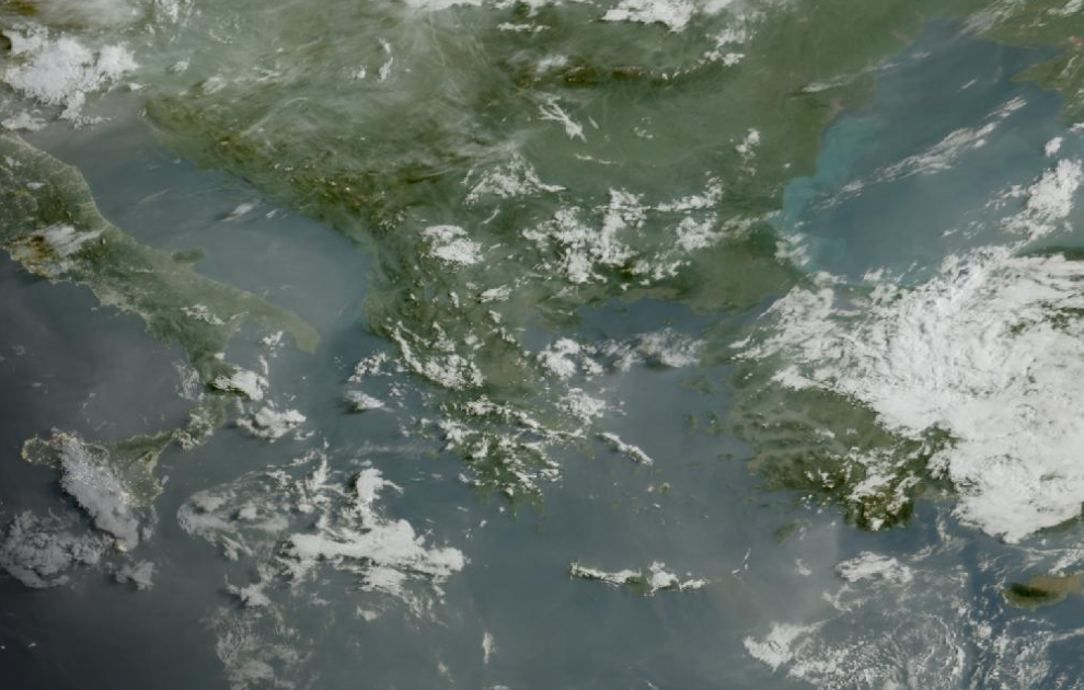 Τελευταία δορυφορική εικόνα νεφοκάλυψης