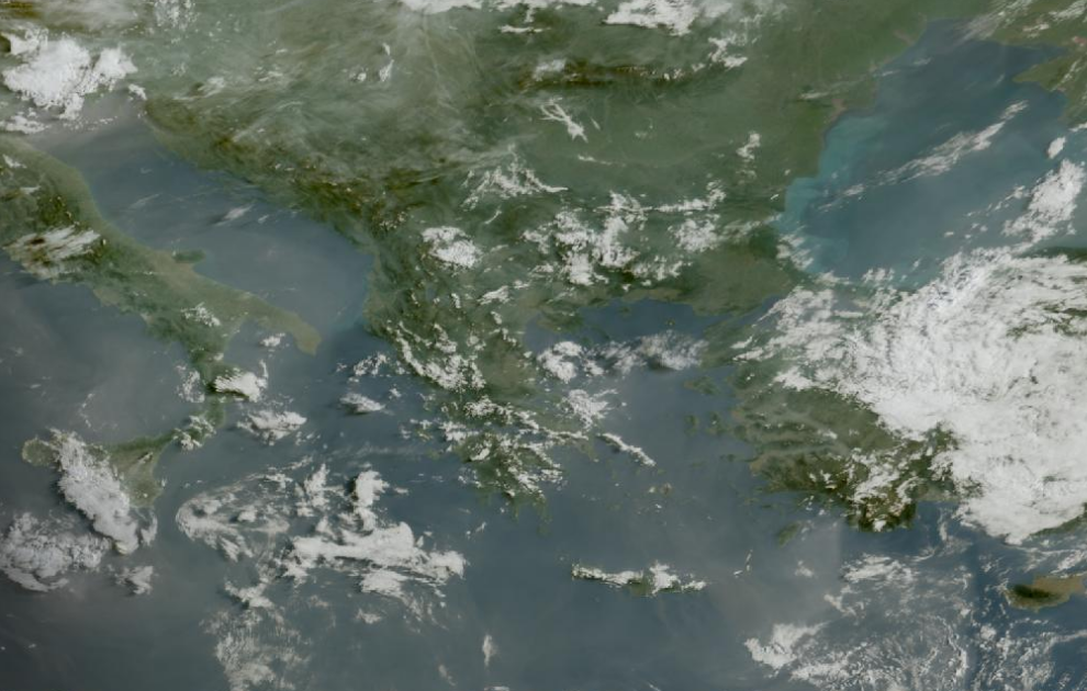 Τελευταία δορυφορική εικόνα νεφοκάλυψης