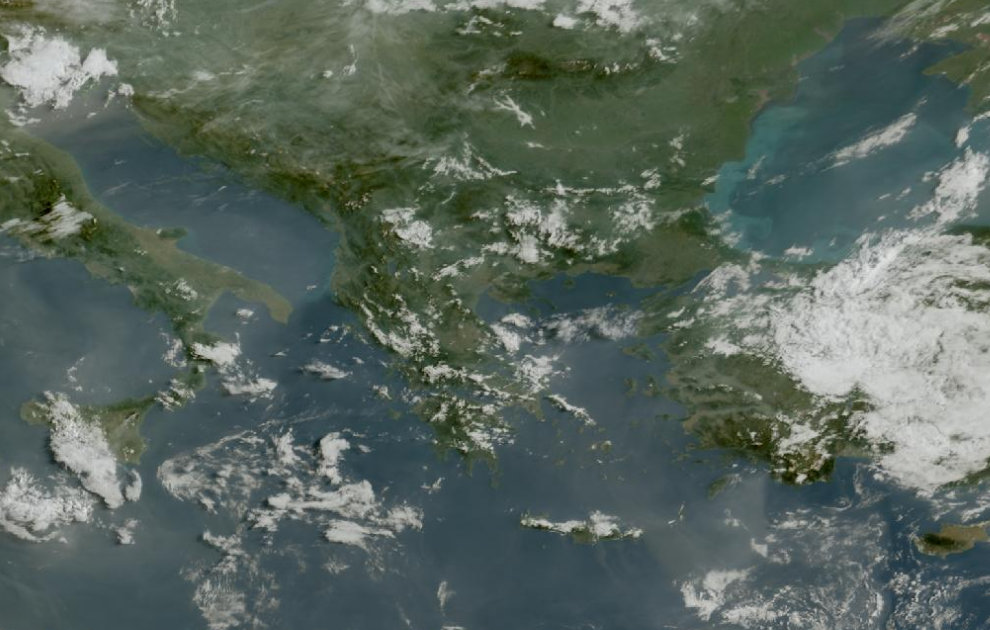 Τελευταία δορυφορική εικόνα νεφοκάλυψης