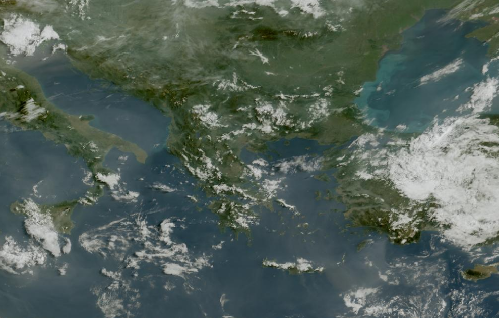 Τελευταία δορυφορική εικόνα νεφοκάλυψης