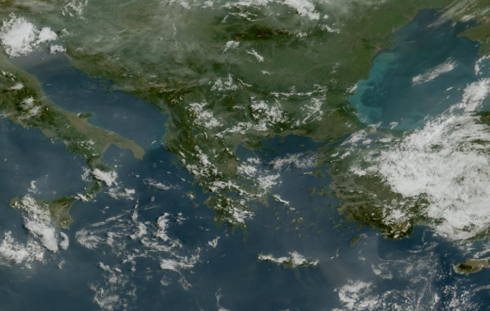 Τελευταία δορυφορική εικόνα νεφοκάλυψης