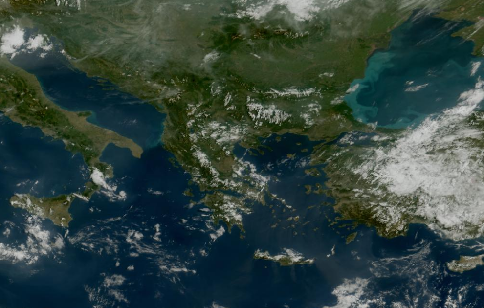 Τελευταία δορυφορική εικόνα νεφοκάλυψης