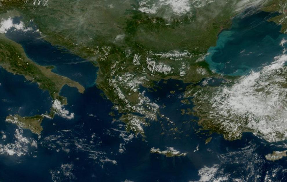 Τελευταία δορυφορική εικόνα νεφοκάλυψης