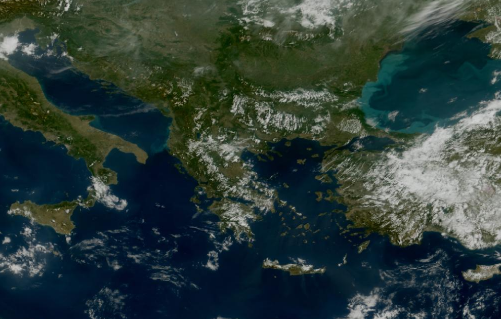 Τελευταία δορυφορική εικόνα νεφοκάλυψης