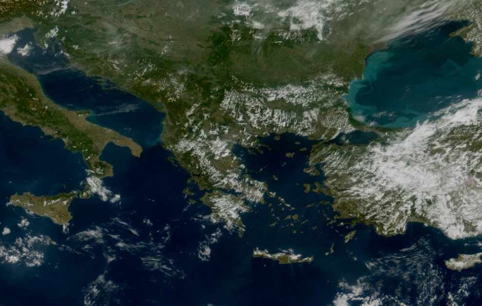 Τελευταία δορυφορική εικόνα νεφοκάλυψης