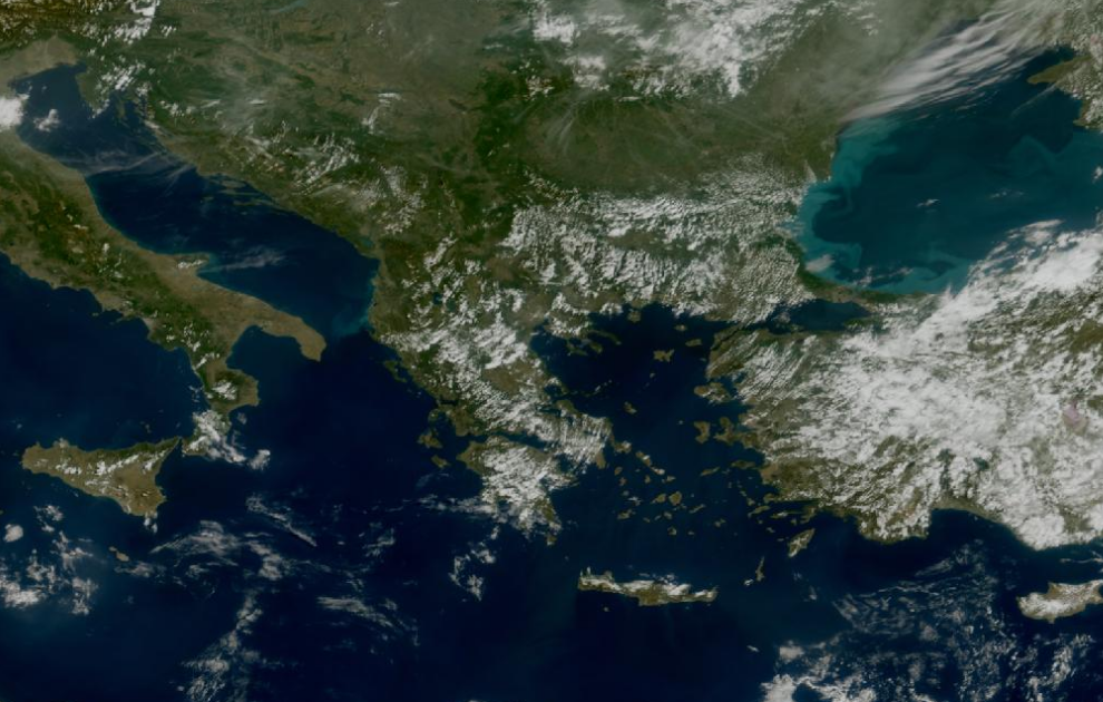 Τελευταία δορυφορική εικόνα νεφοκάλυψης