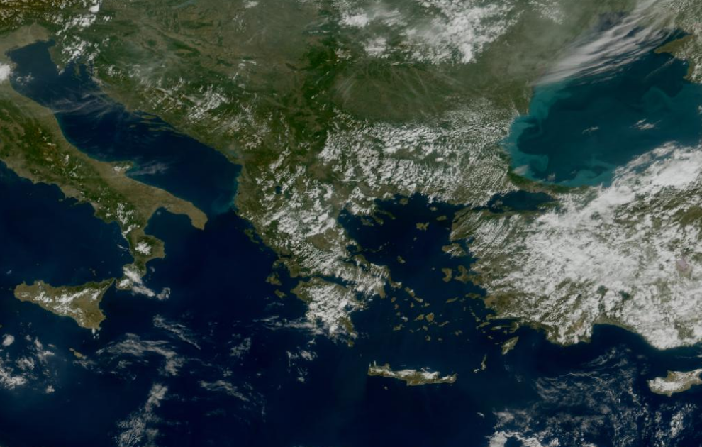 Τελευταία δορυφορική εικόνα νεφοκάλυψης