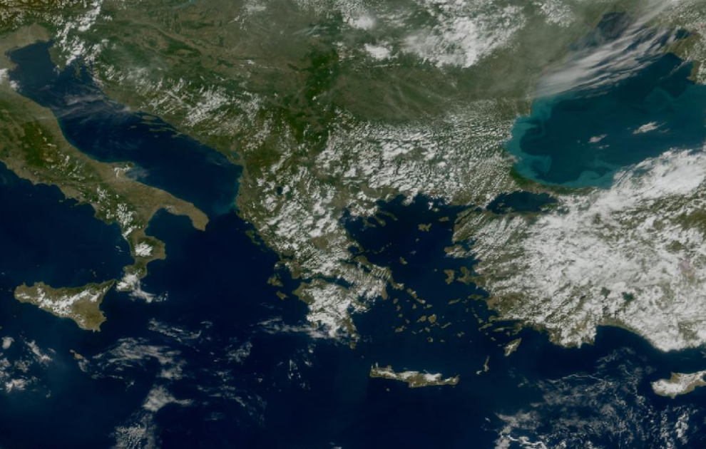 Τελευταία δορυφορική εικόνα νεφοκάλυψης