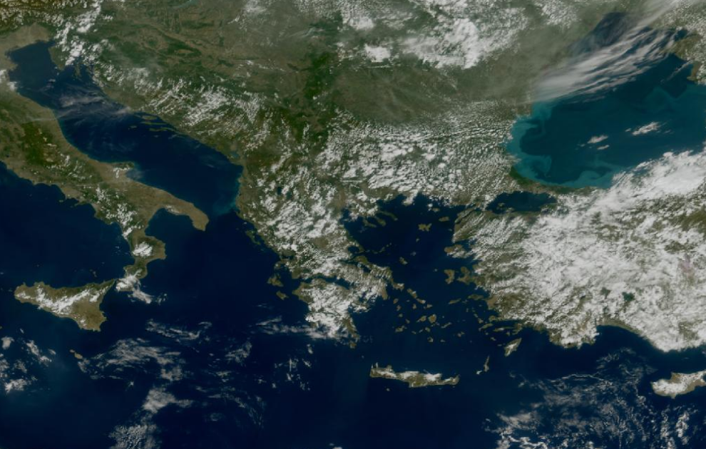 Τελευταία δορυφορική εικόνα νεφοκάλυψης