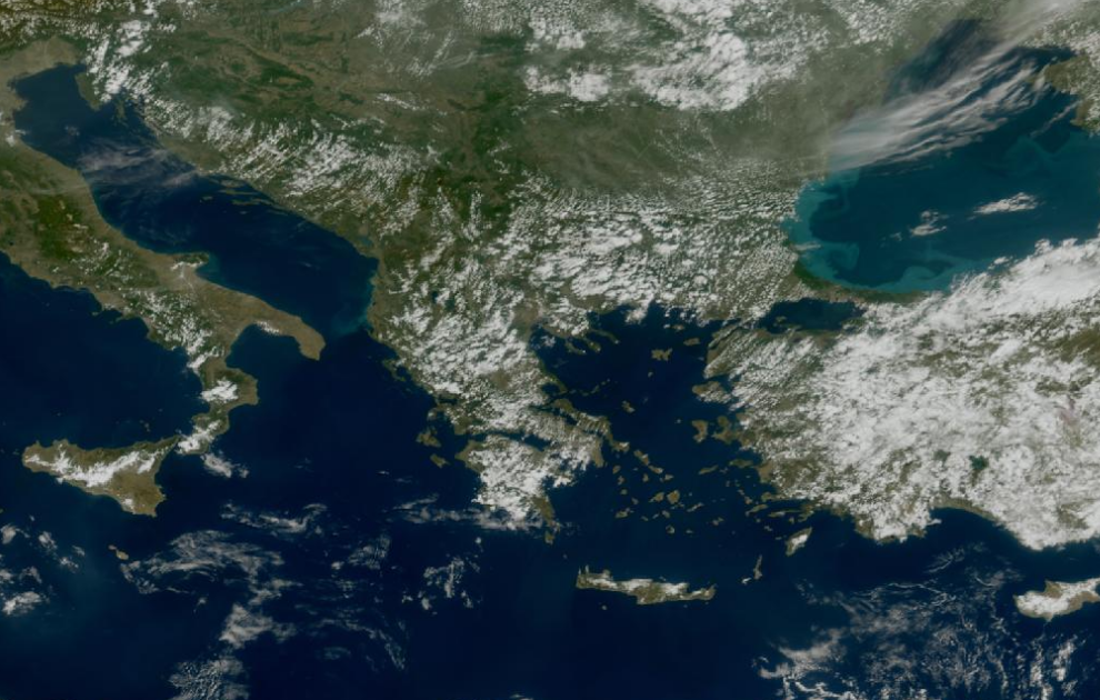 Τελευταία δορυφορική εικόνα νεφοκάλυψης