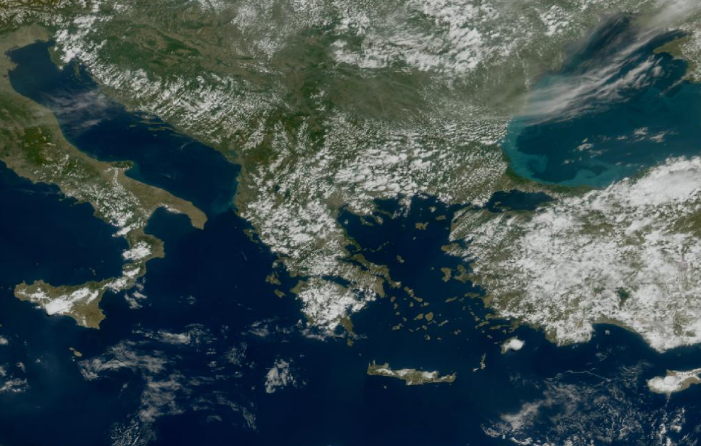 Τελευταία δορυφορική εικόνα νεφοκάλυψης