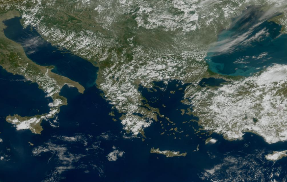 Τελευταία δορυφορική εικόνα νεφοκάλυψης