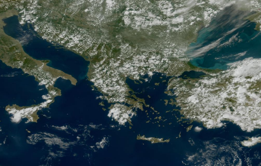 Τελευταία δορυφορική εικόνα νεφοκάλυψης