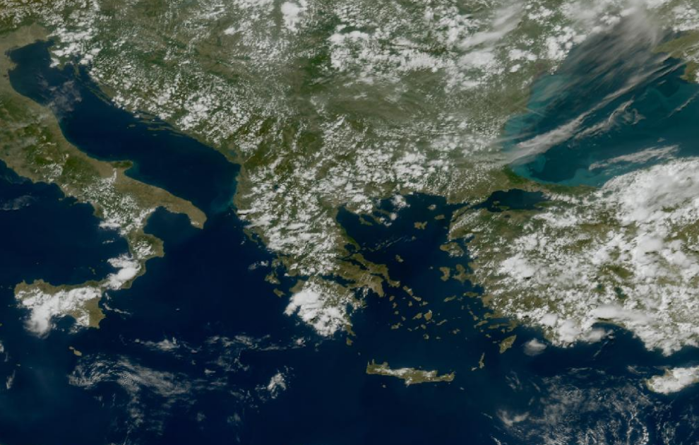 Τελευταία δορυφορική εικόνα νεφοκάλυψης
