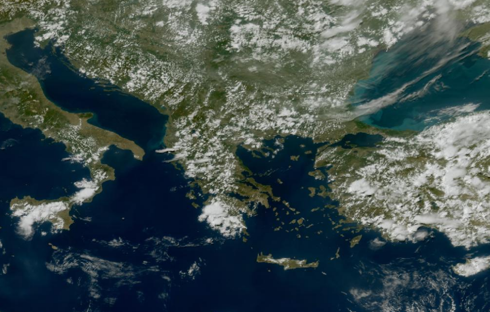 Τελευταία δορυφορική εικόνα νεφοκάλυψης