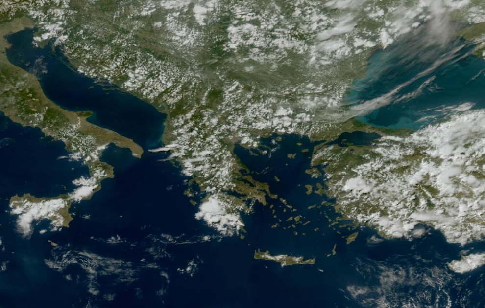 Τελευταία δορυφορική εικόνα νεφοκάλυψης