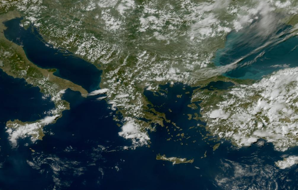 Τελευταία δορυφορική εικόνα νεφοκάλυψης