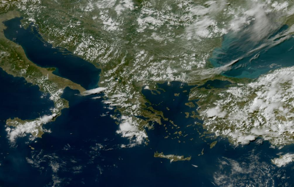 Τελευταία δορυφορική εικόνα νεφοκάλυψης