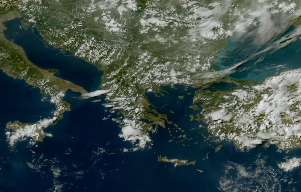 Τελευταία δορυφορική εικόνα νεφοκάλυψης