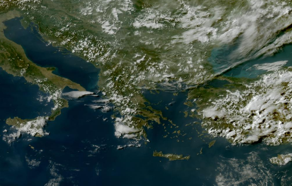 Τελευταία δορυφορική εικόνα νεφοκάλυψης
