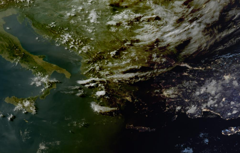 Τελευταία δορυφορική εικόνα νεφοκάλυψης