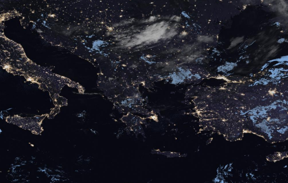 Τελευταία δορυφορική εικόνα νεφοκάλυψης