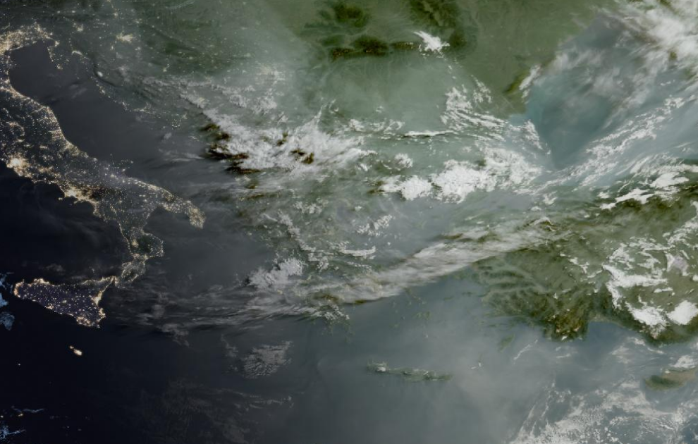Τελευταία δορυφορική εικόνα νεφοκάλυψης