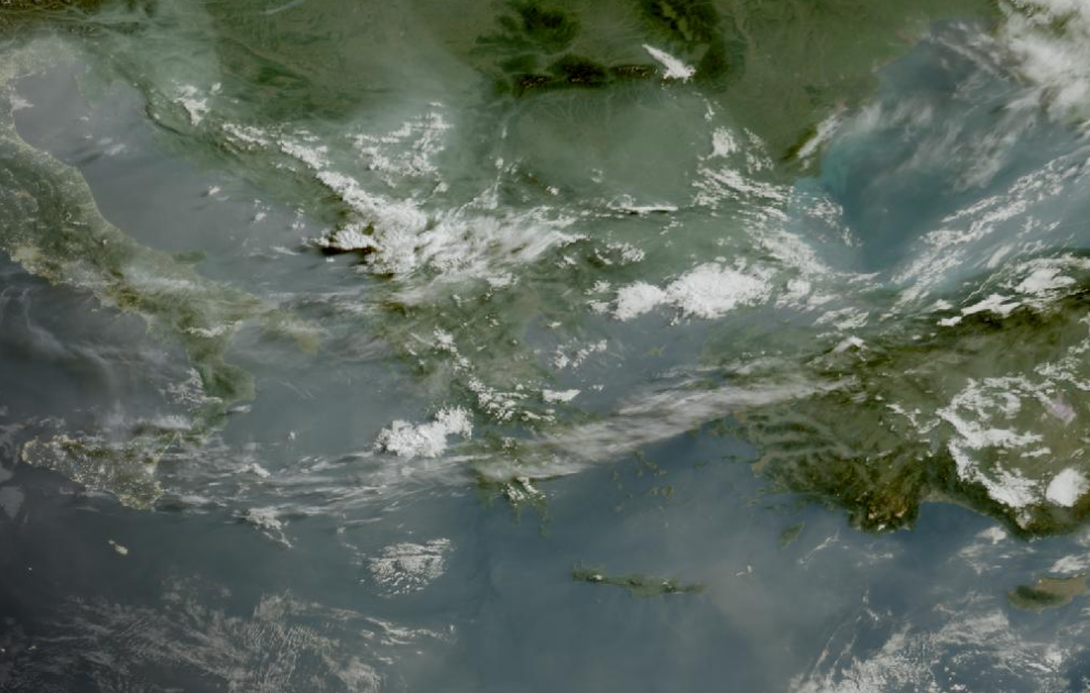 Τελευταία δορυφορική εικόνα νεφοκάλυψης