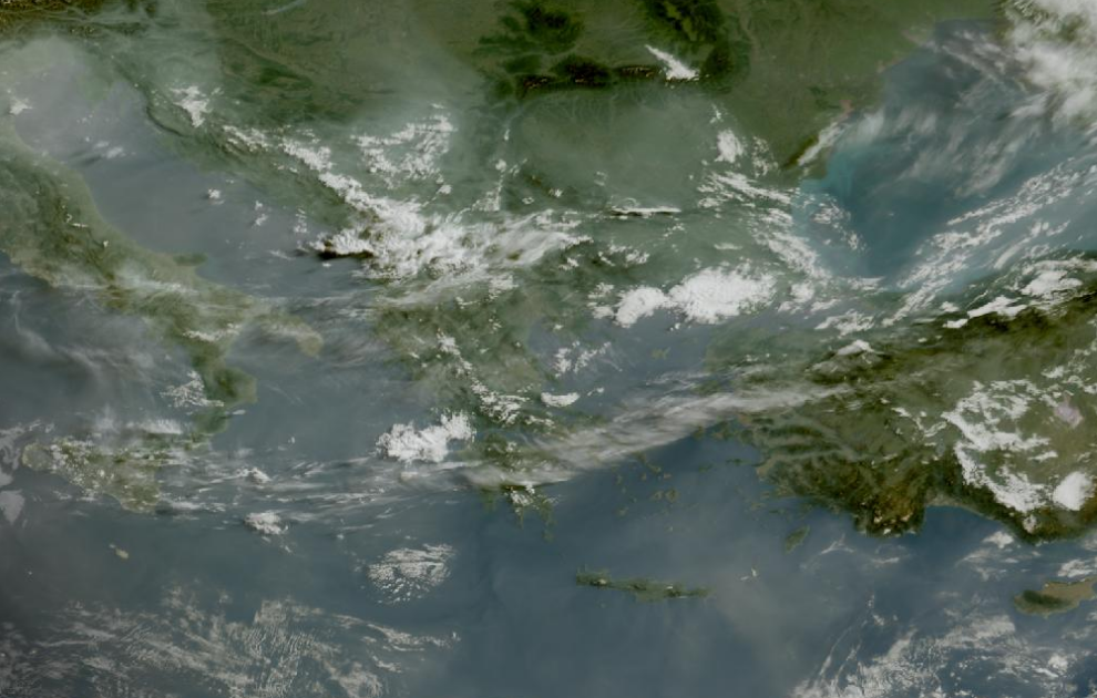 Τελευταία δορυφορική εικόνα νεφοκάλυψης