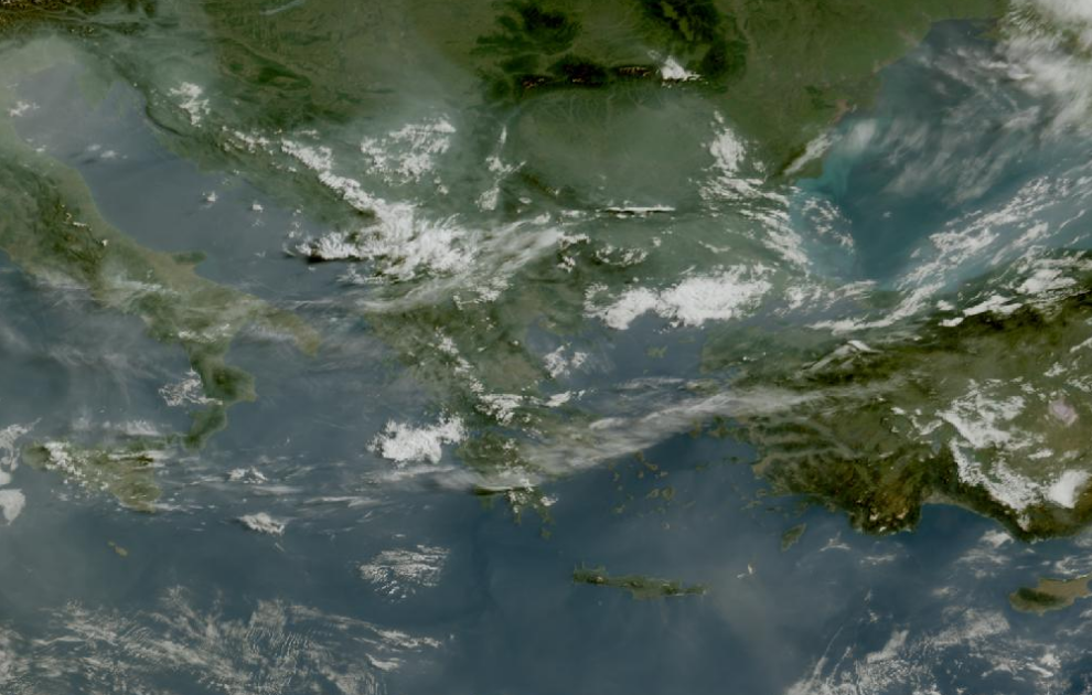 Τελευταία δορυφορική εικόνα νεφοκάλυψης
