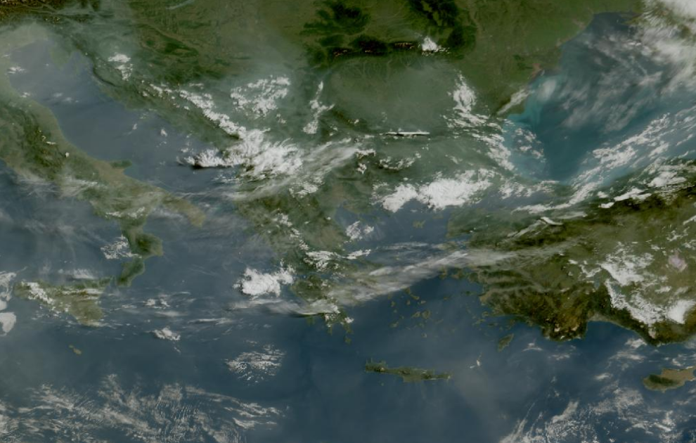 Τελευταία δορυφορική εικόνα νεφοκάλυψης