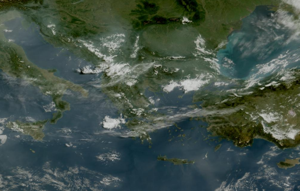 Τελευταία δορυφορική εικόνα νεφοκάλυψης