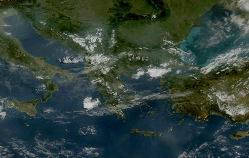 Τελευταία δορυφορική εικόνα νεφοκάλυψης