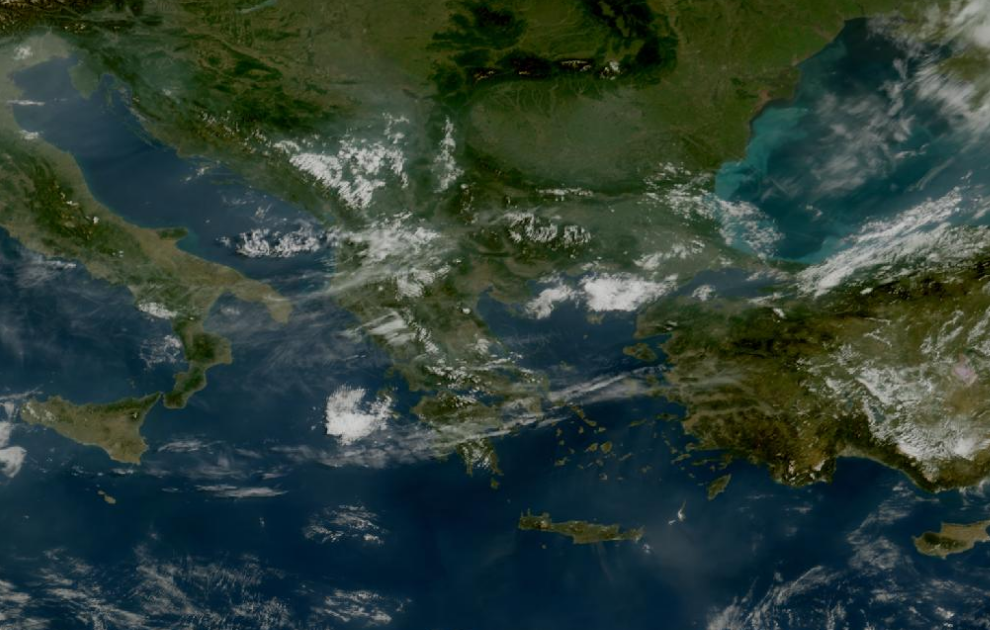 Τελευταία δορυφορική εικόνα νεφοκάλυψης