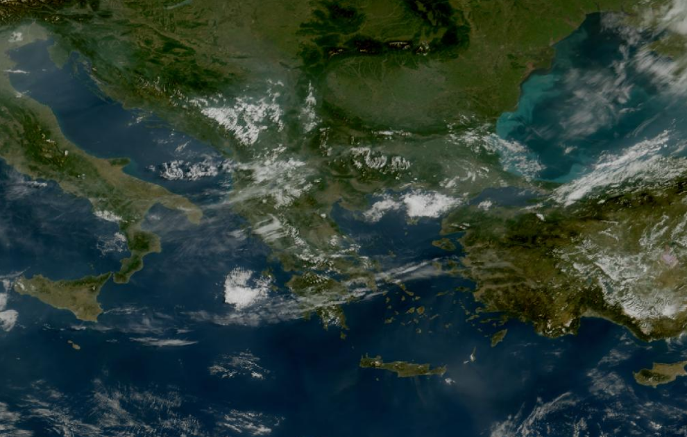 Τελευταία δορυφορική εικόνα νεφοκάλυψης