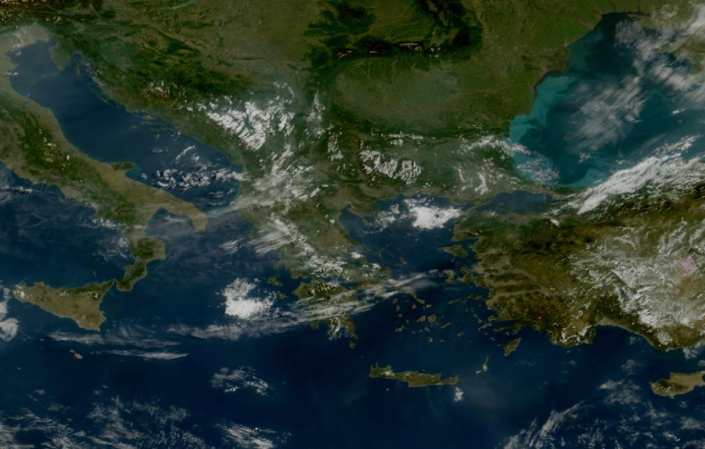 Τελευταία δορυφορική εικόνα νεφοκάλυψης