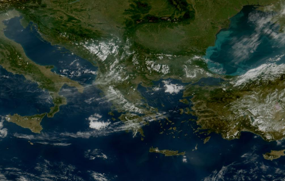 Τελευταία δορυφορική εικόνα νεφοκάλυψης