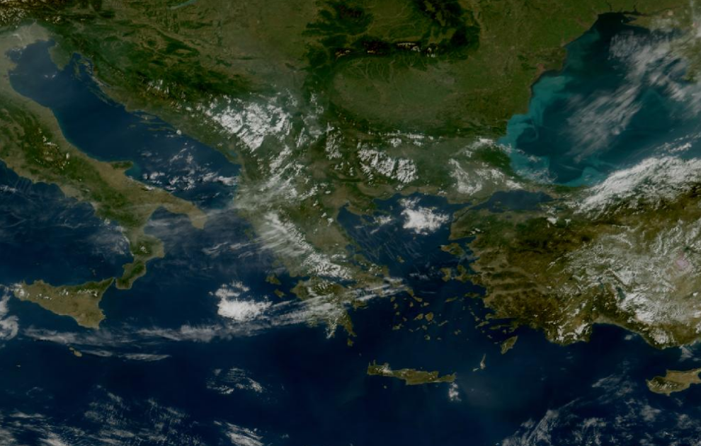 Τελευταία δορυφορική εικόνα νεφοκάλυψης