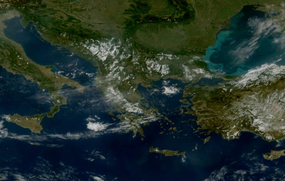 Τελευταία δορυφορική εικόνα νεφοκάλυψης