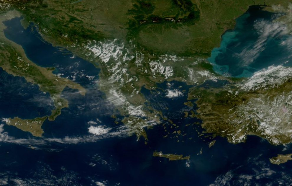 Τελευταία δορυφορική εικόνα νεφοκάλυψης